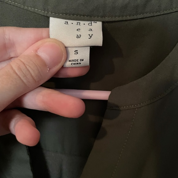 A NEW DAY | olive button down blouse - Picture 4 of 5